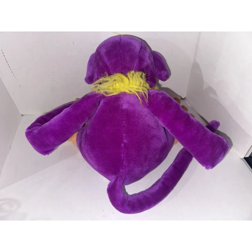 Vintage Great American Toy Co Purple Monkey Plush 20” Hook Loop Hands Hug